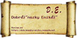 Dobránszky Enikő névjegykártya