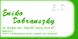 eniko dobranszky business card